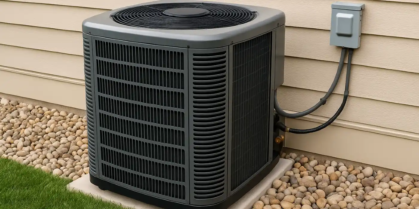 a brand new AC unit outside on a concrete slab from Air Conditioning Repair West Lake in West Lake Hills, TX - Air Conditioner Tune Up a brand new AC unit outside on a concrete slab from Air Conditioning Repair West Lake in West Lake Hills, TX - Air Conditioner Tune Up
