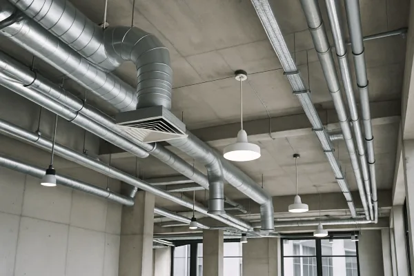 metal air ducts attached to the ceiling of a building from Air Conditioning Repair West Lake in Lakeway, TX - Lakeway TX metal air ducts attached to the ceiling of a building from Air Conditioning Repair West Lake in Lakeway, TX - Lakeway TX